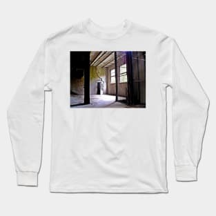 A Boarded Door In An Abandoned Building Long Sleeve T-Shirt